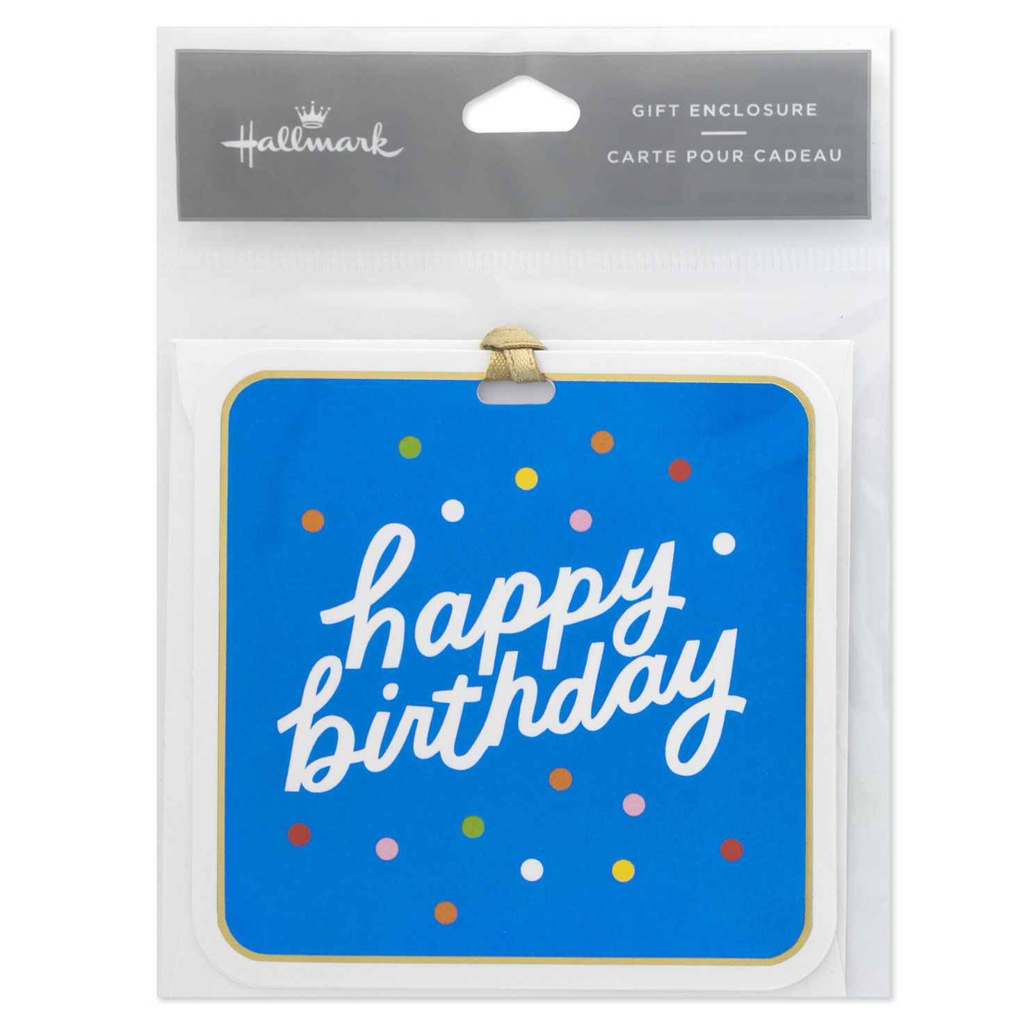 Happy Birthday Blue Confetti Single Hanging Gift Tag package front image number 6