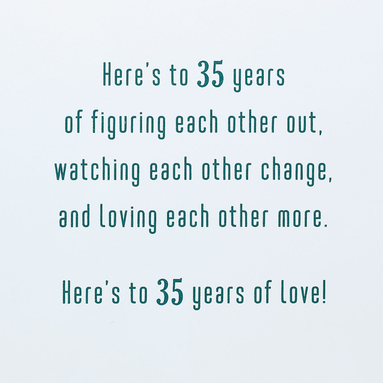 Floral 35th Anniversary Card for Couple sentiment image number 3