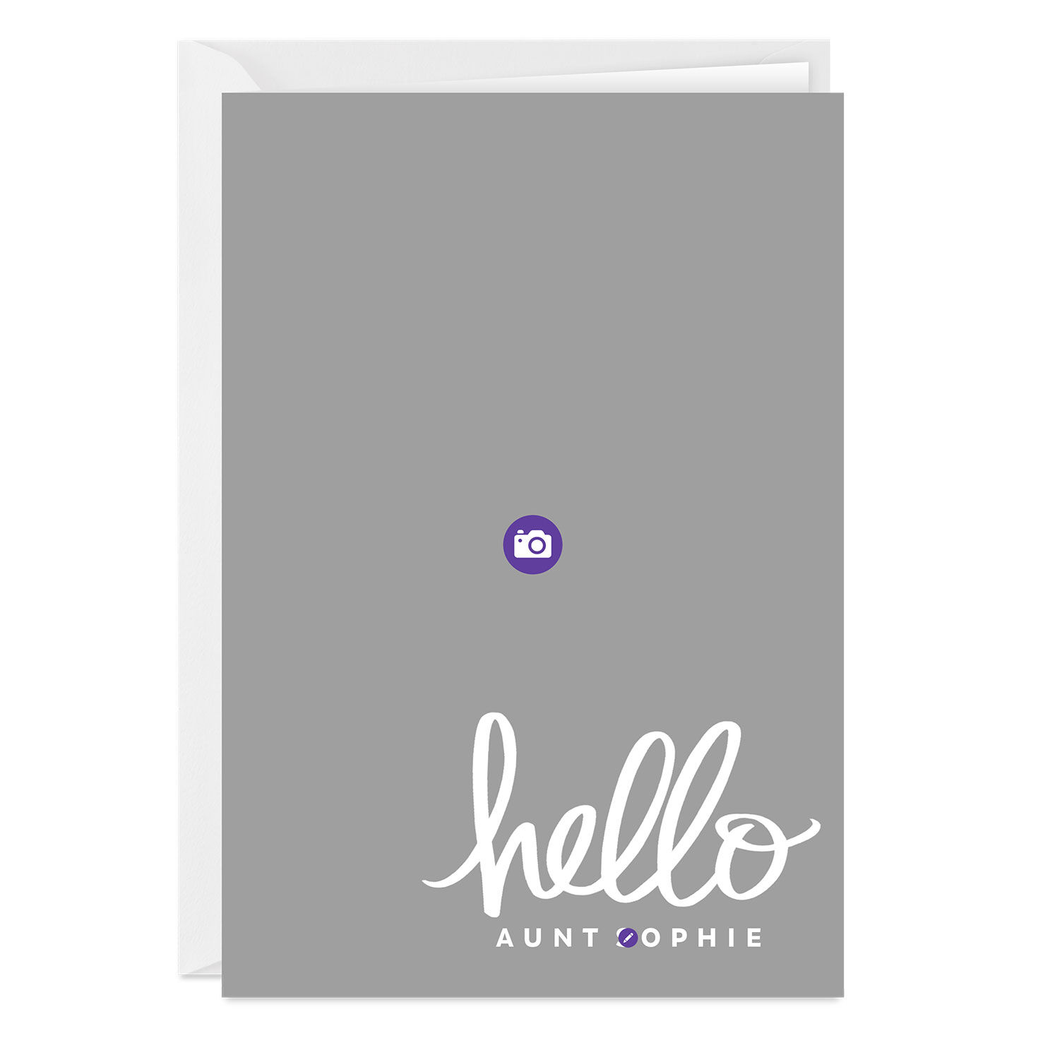 Personalized Hello Lettering Full Photo Card  image number 3
