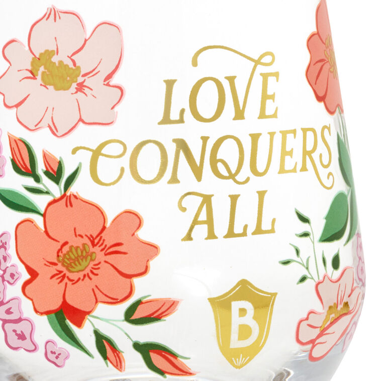 Bridgerton Love Conquers All Stemless Wine Glass, , large image number 3