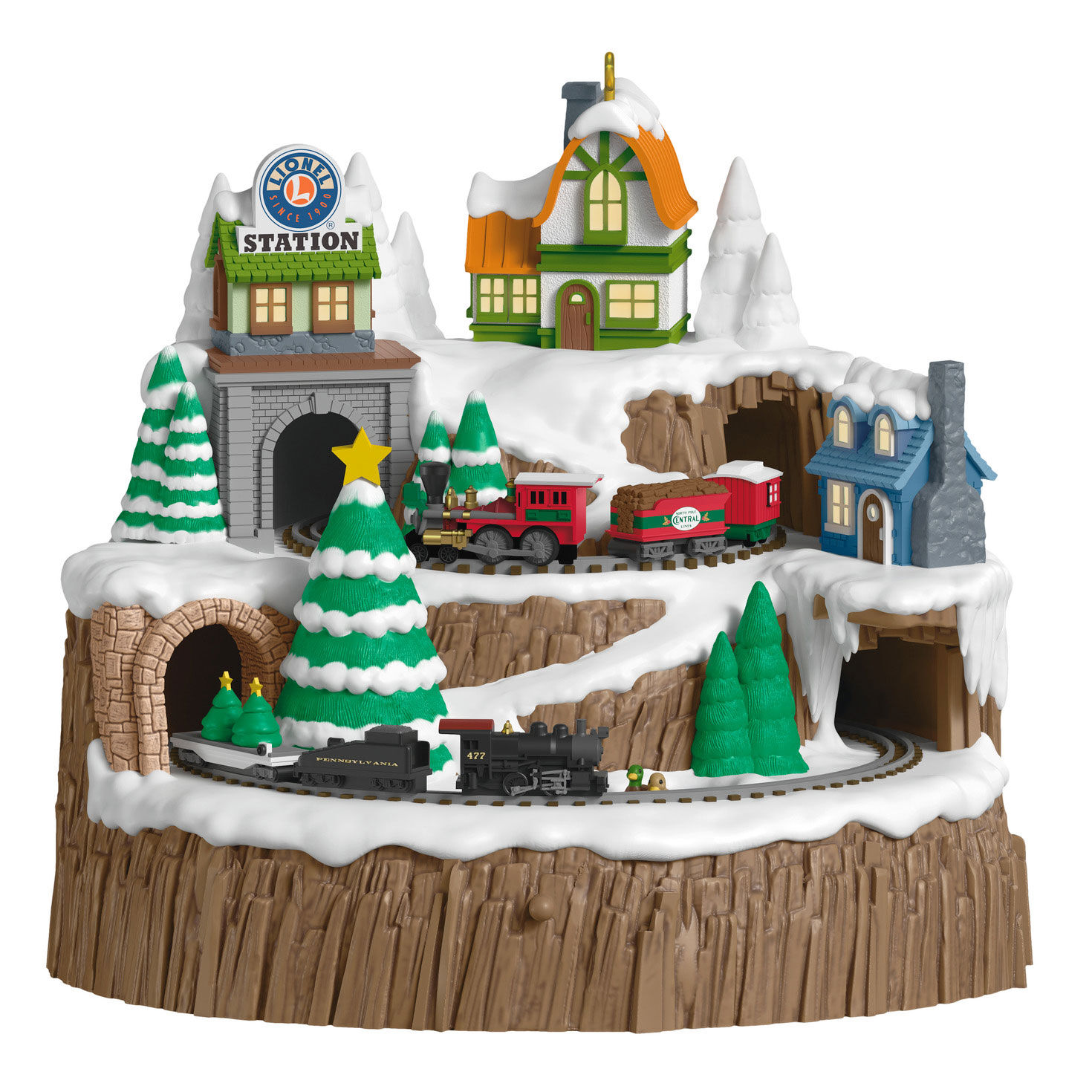 Lionel® Christmas Mountain Musical Ornament With Light and Motion