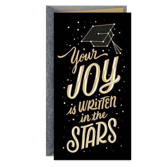 Your Joy is Written in the Stars Money Holder Graduation Card, , large image number 1
