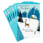 Deer and Snowy Cabin New Year Cards Pack Card Fan image number 1