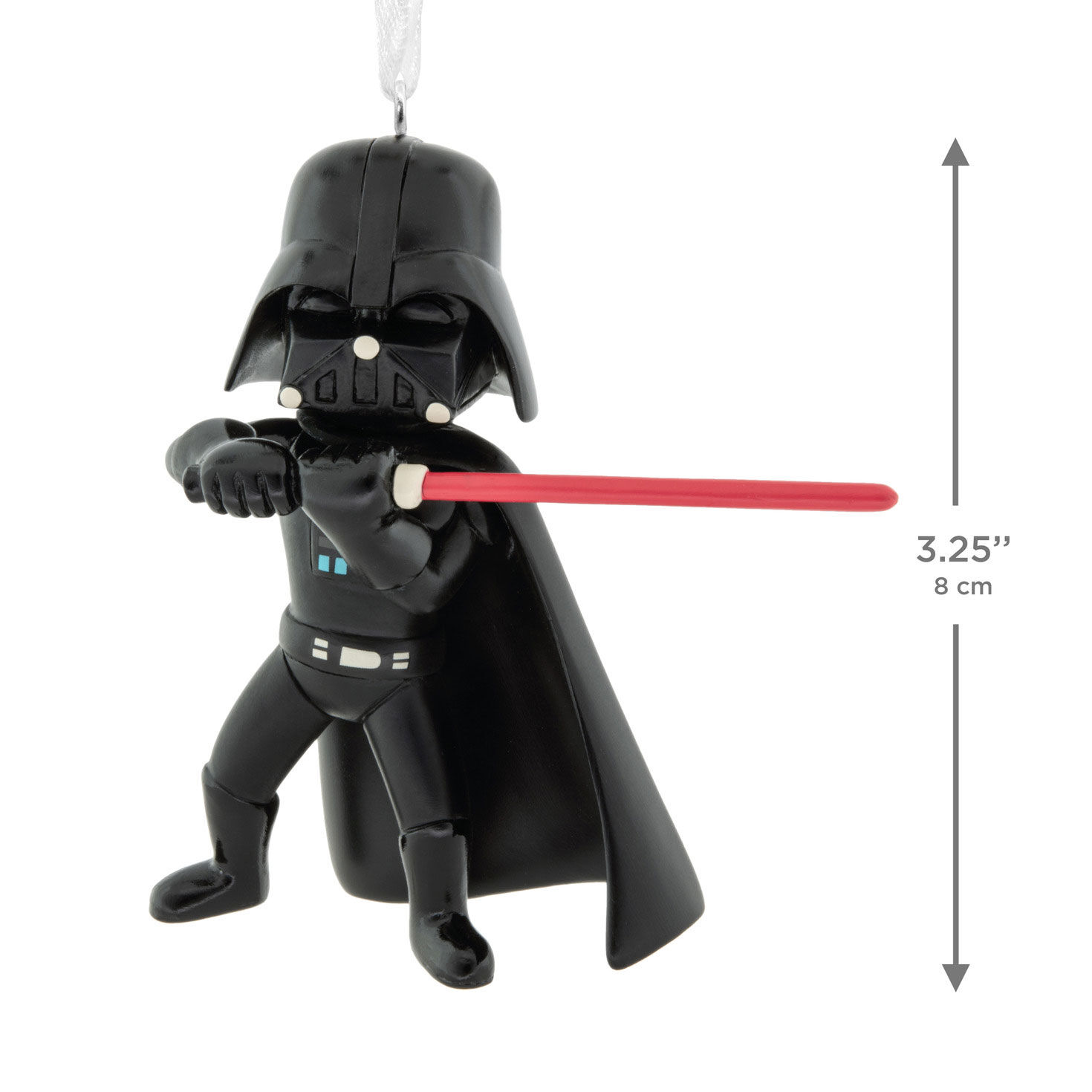 Darth Vader With Lightsaber Christmas Ornament measurement image number 3