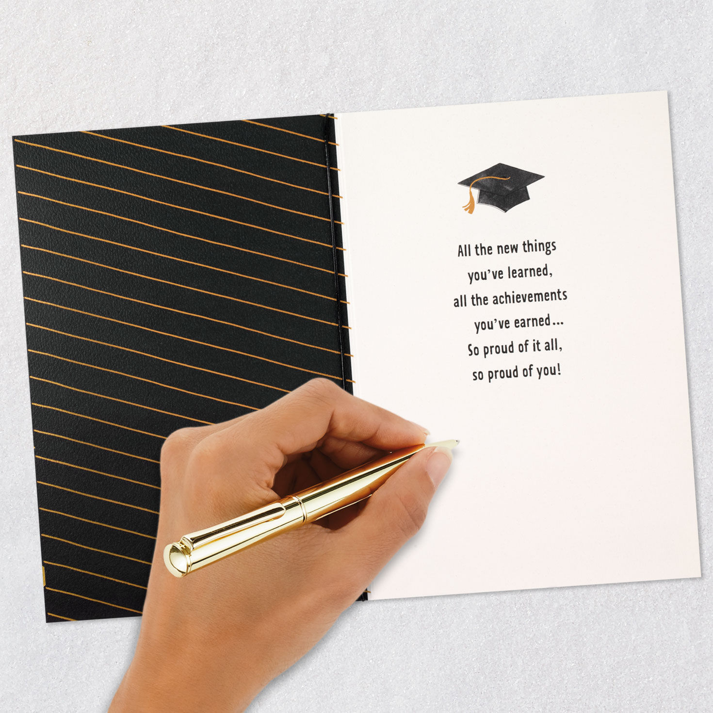 Black and Gold Confetti Class of 2025 Graduation Card  image number 6