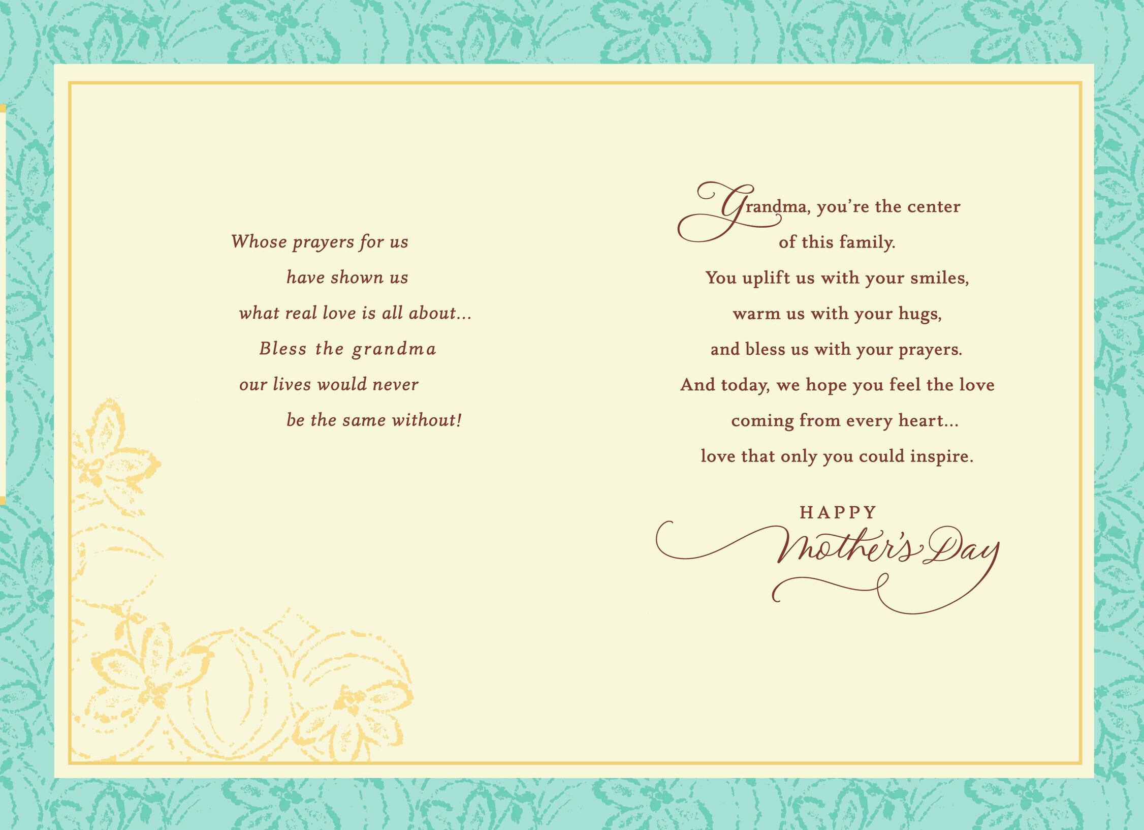 Bless You Grandma Religious Mother's Day Card From Us