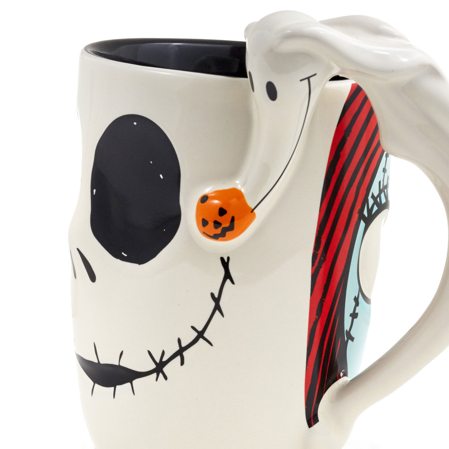 Nightmare Before Christmas Sculpted Jack/Sally Mug closeup view image number 4