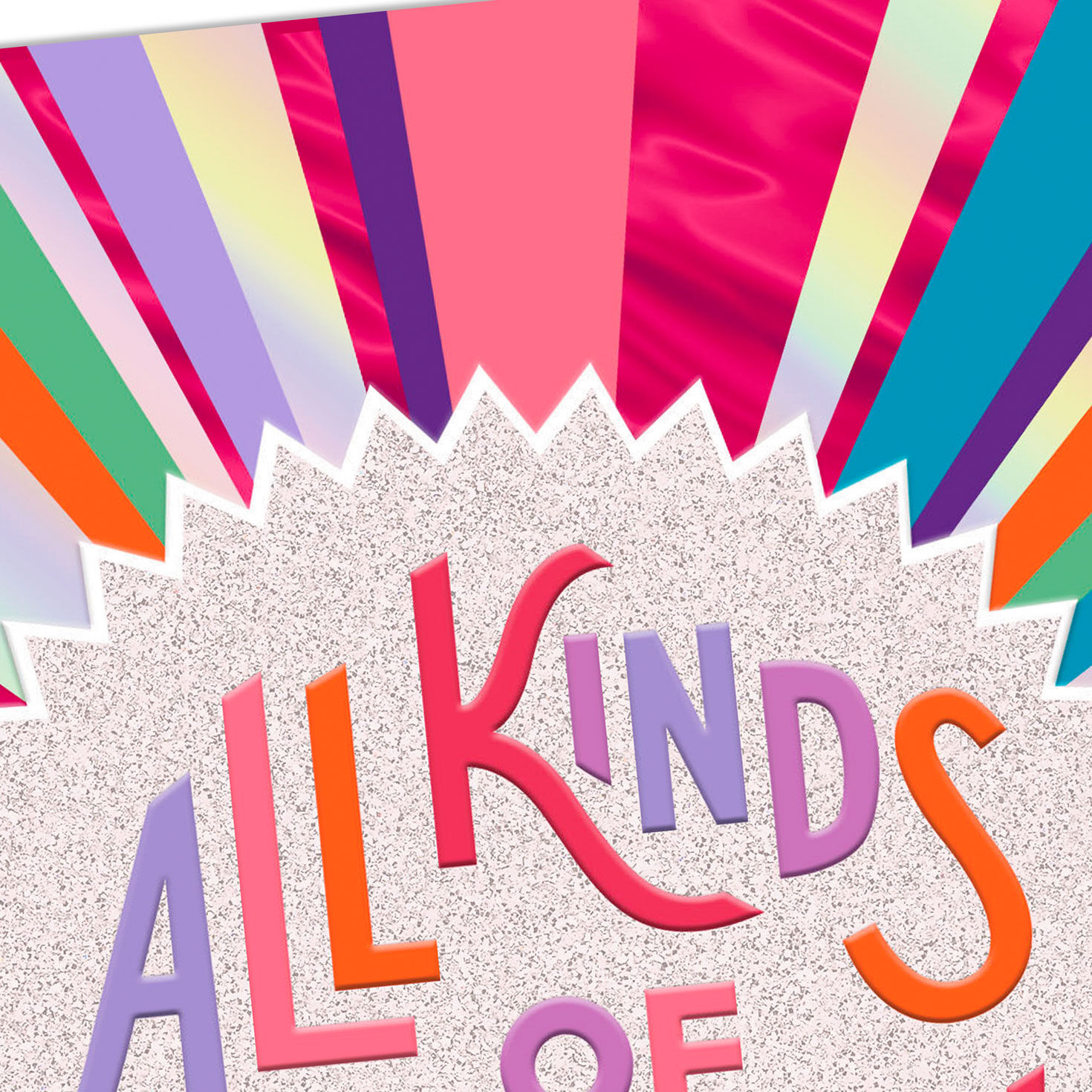 Starburst and Colorful Rays Kids Birthday Card Card Front Detail image number 4