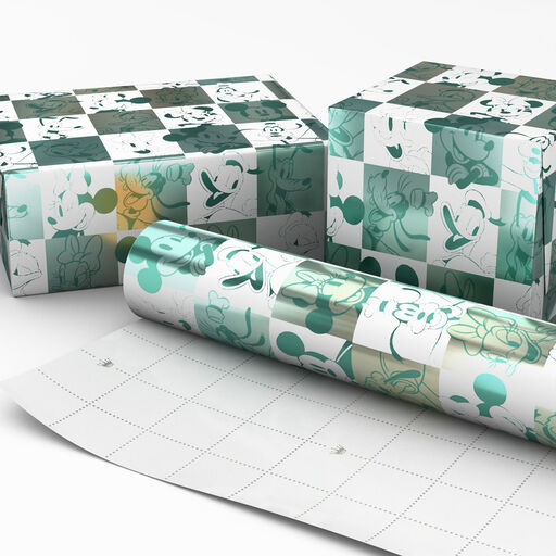 Disney 100 Years of Wonder Mickey and Friends Foil Wrapping Paper, 17.5 sq. ft., 