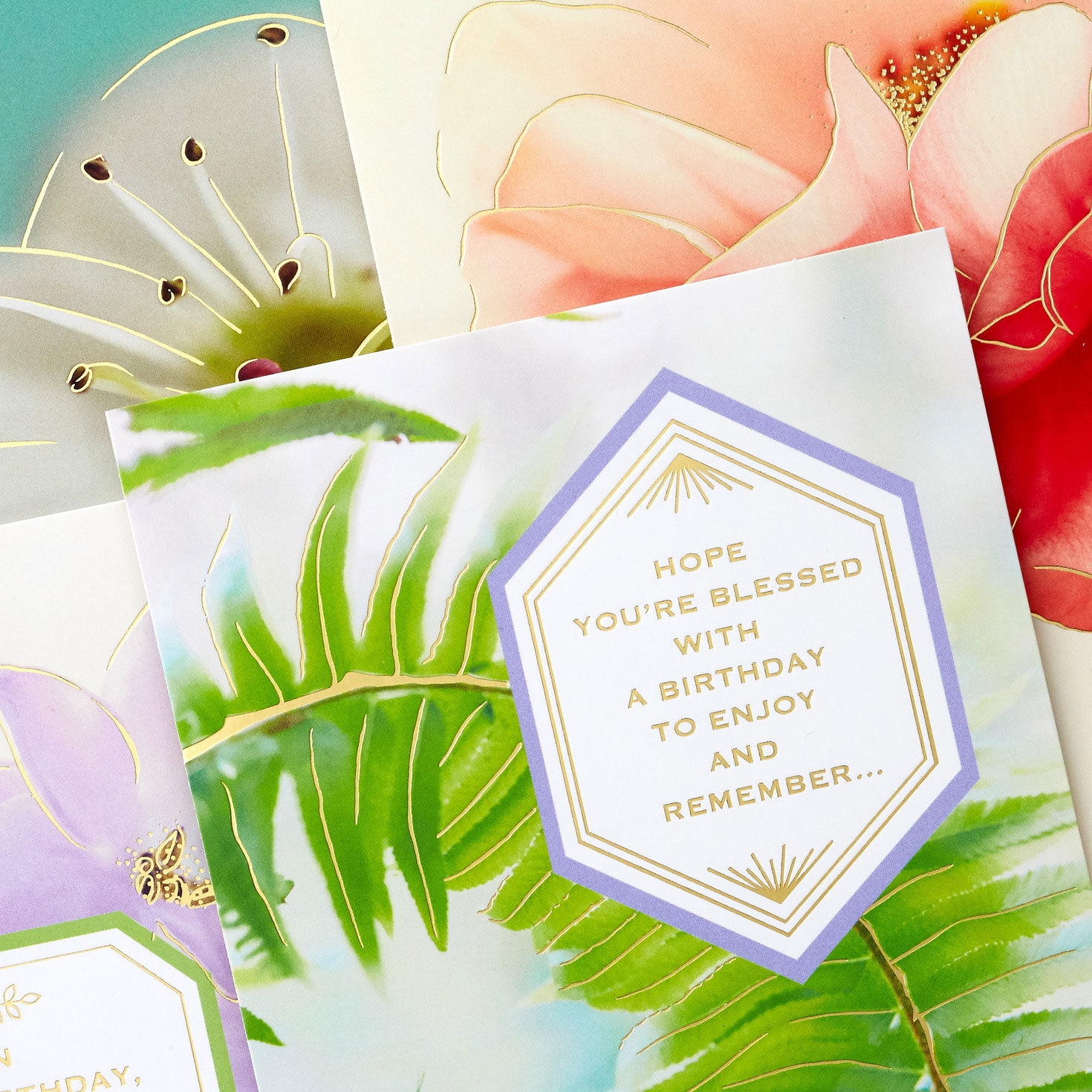 Floral Blessings Assorted Birthday Cards, Pack of 16, , large image number 4