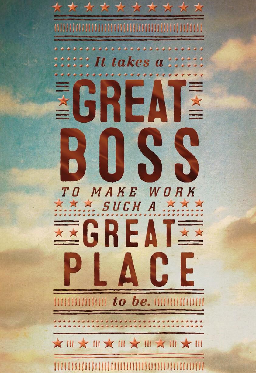 Sky Birthday Card for Boss