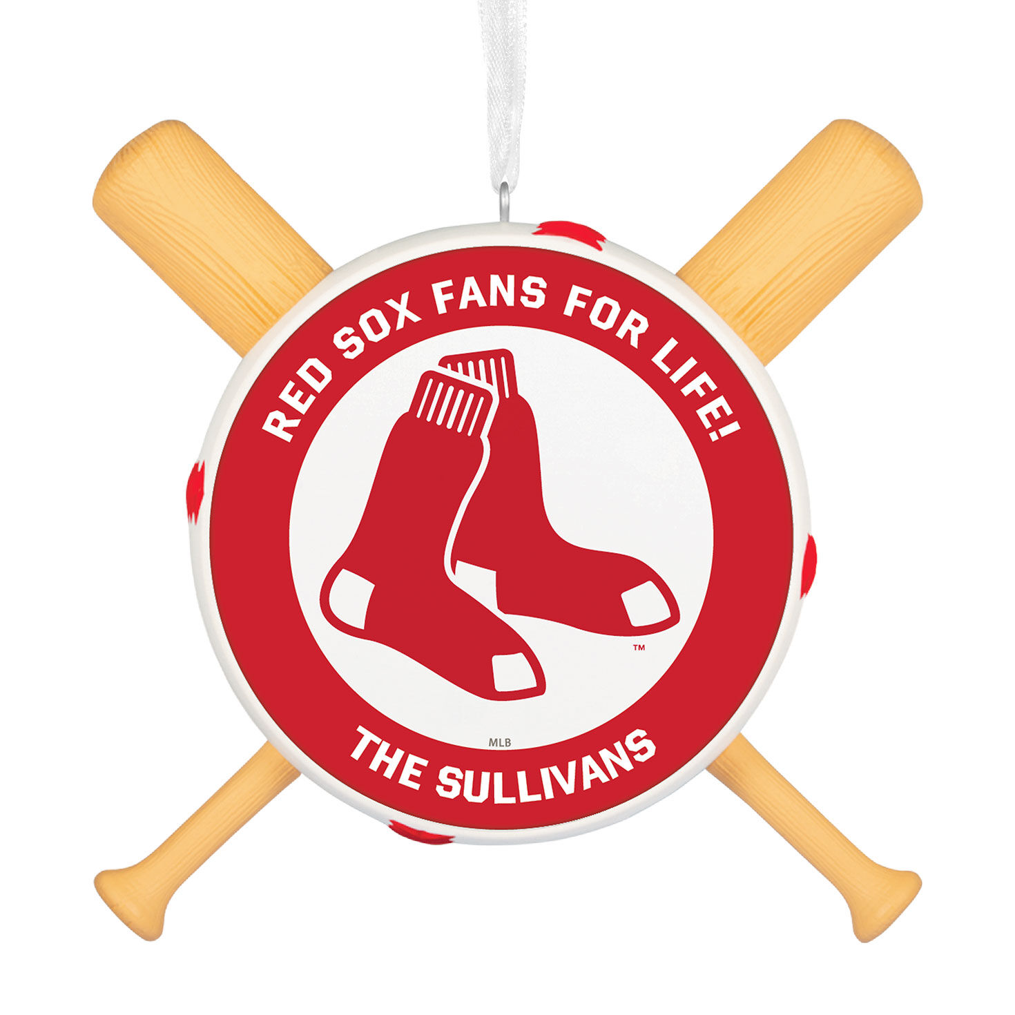 MLB Boston Red Sox™ Baseball Personalized Ornament, Custom Text