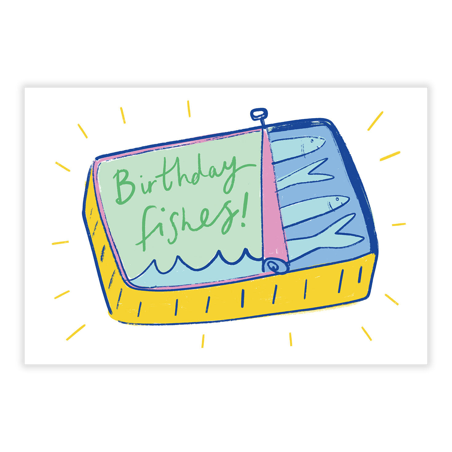 Sardine Container Personalized Birthday Card front image number 2
