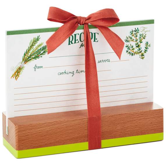 Herbs and Spices Recipe Cards and Wooden Stand Gift Set, , large image number 2