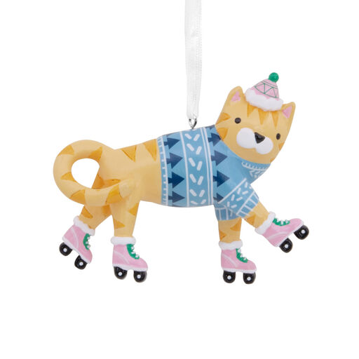 Cat on Roller Skates Hallmark Ornament, 