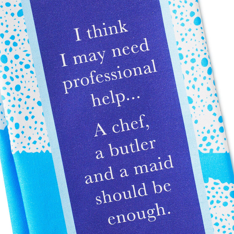 Drinks on Me Purple and Blue Funny Dish Towel  image number 3
