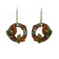 Silver Forest Autumn Icons Collage Hoop Earrings, , large image number 1