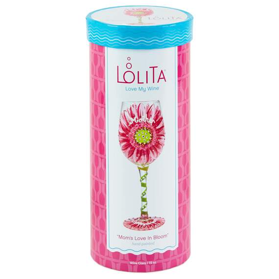 Lolita® Mom's Love in Bloom Handpainted Wine Glass, 15 oz., , large image number 4