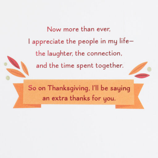 Saying Extra Thanks for You Thanksgiving Card, 