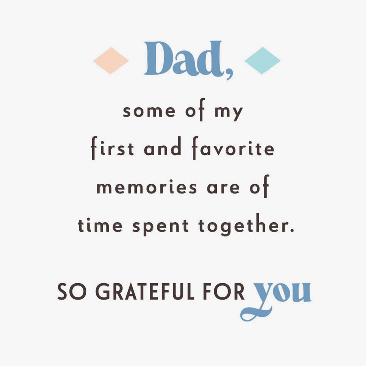 Blue, Black and Peach Argyle Father's Day Card Sentiment image number 2