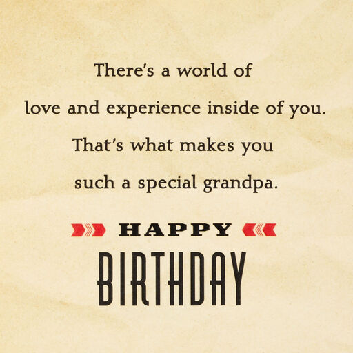 Disney Mickey Mouse Love and Experience Father's Day Card for Grandpa, 