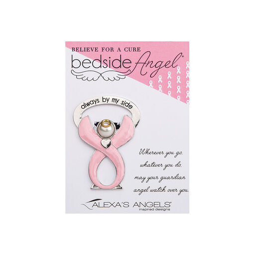 Pink Ribbon Always By My Side Bedside Angel, 2.5", 