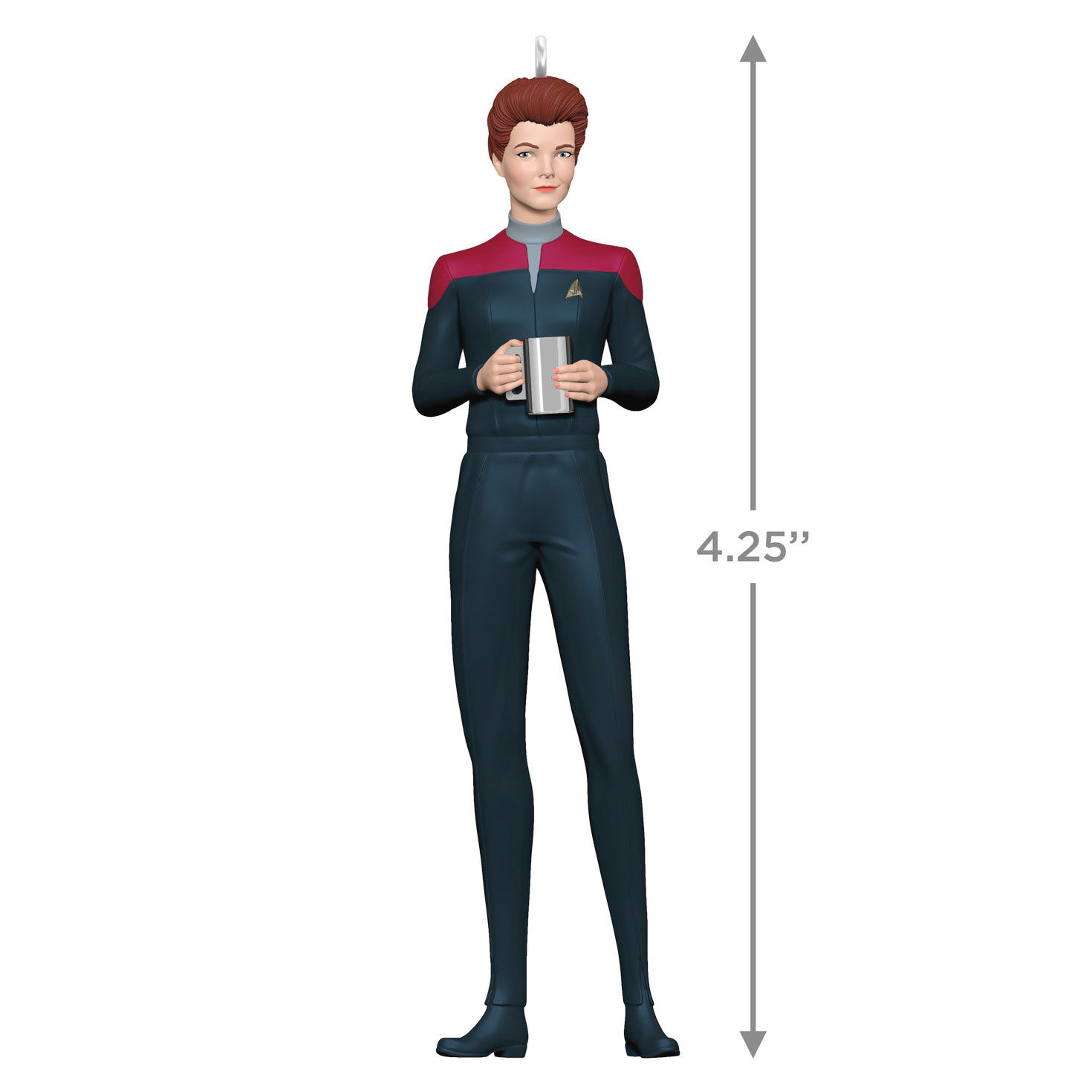 Star Trek Janeway Hologram Keepsake Ornament Measurement image number 3