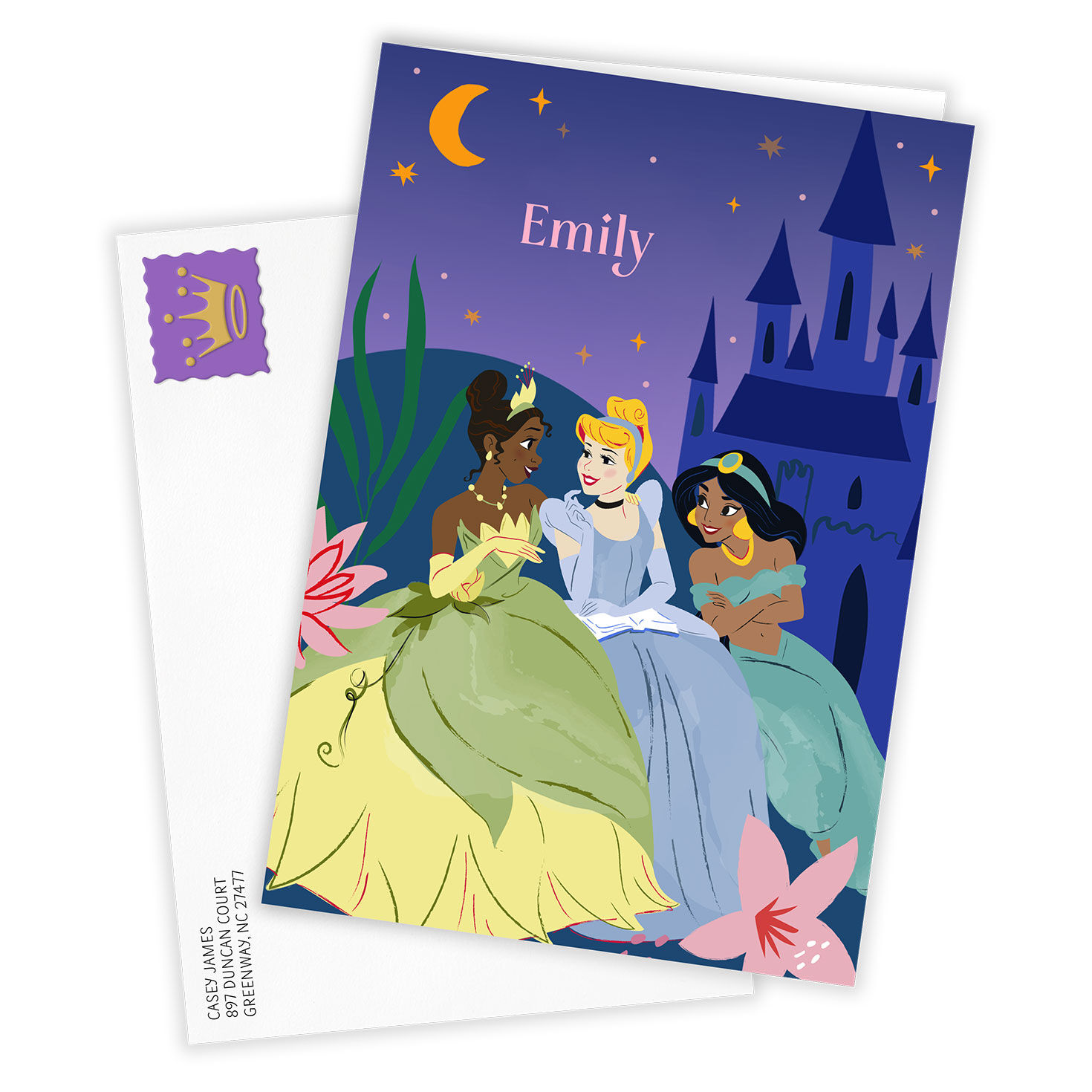 Disney Princess Tiana, Cinderella and Jasmine Custom Card, , large image number 2