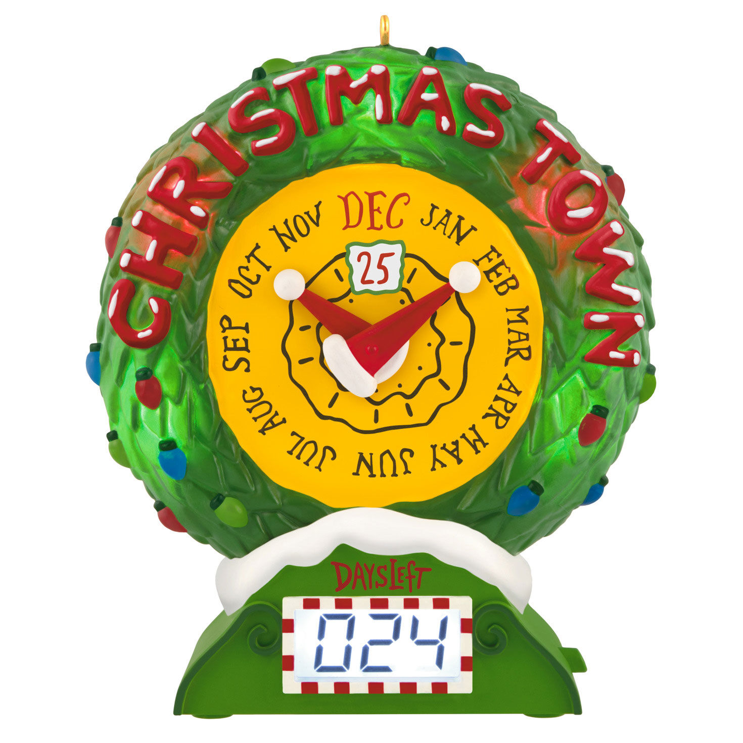 Disney Tim Burton's The Nightmare Before Christmas Christmas Town Countdown Musical Ornament With Light and Motion