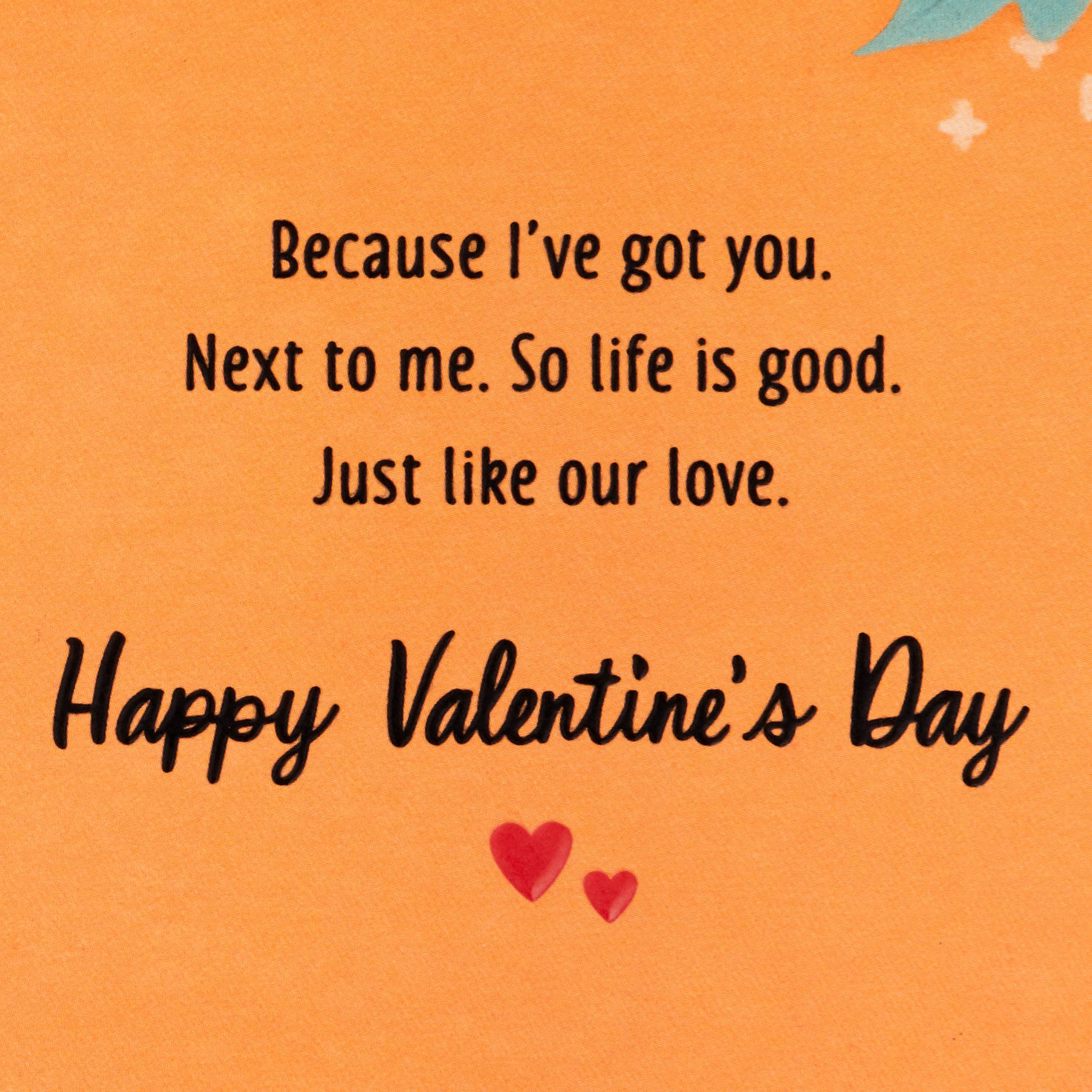 Black Couple and Tropical Leaves Romantic Valentine's Card  image number 3