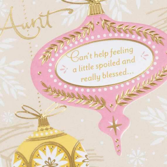 Feeling Spoiled and Blessed Religious Christmas Card for Aunt, , large image number 5
