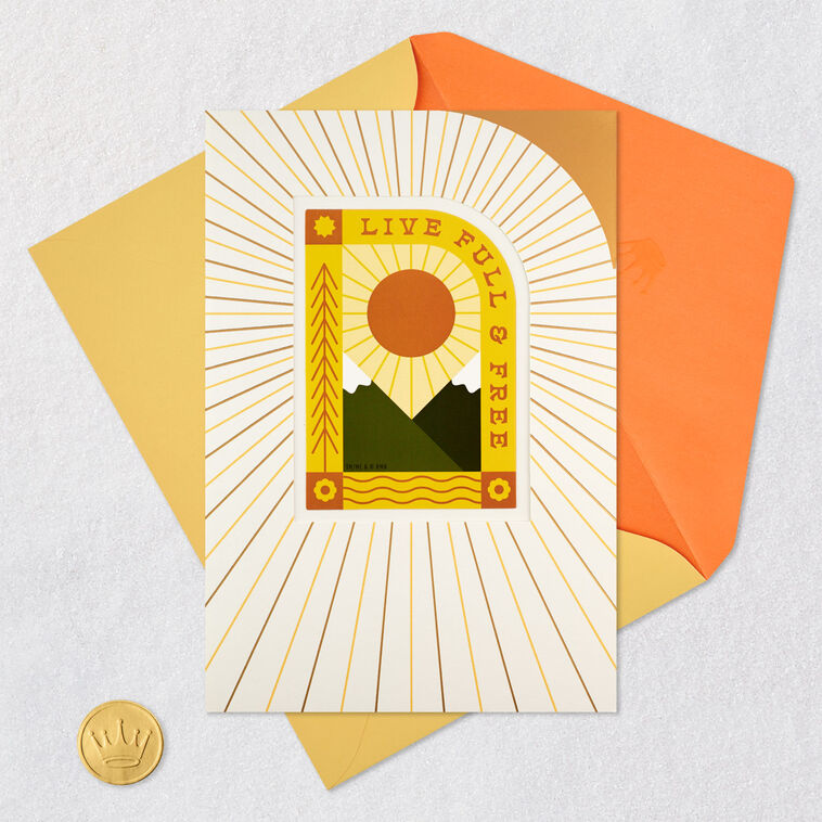 Live Full and Free Birthday Card With Decal - Greeting Cards | Hallmark live-full-and-free-birthday-card-with-decal-greeting-cards-hallmark