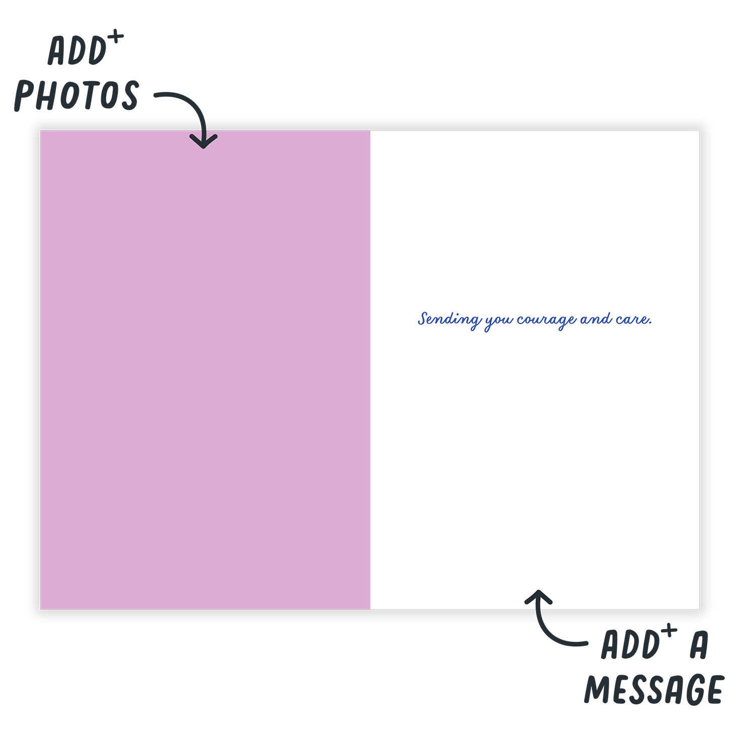 Person Holding Heart Personalized Support Card  image number 3