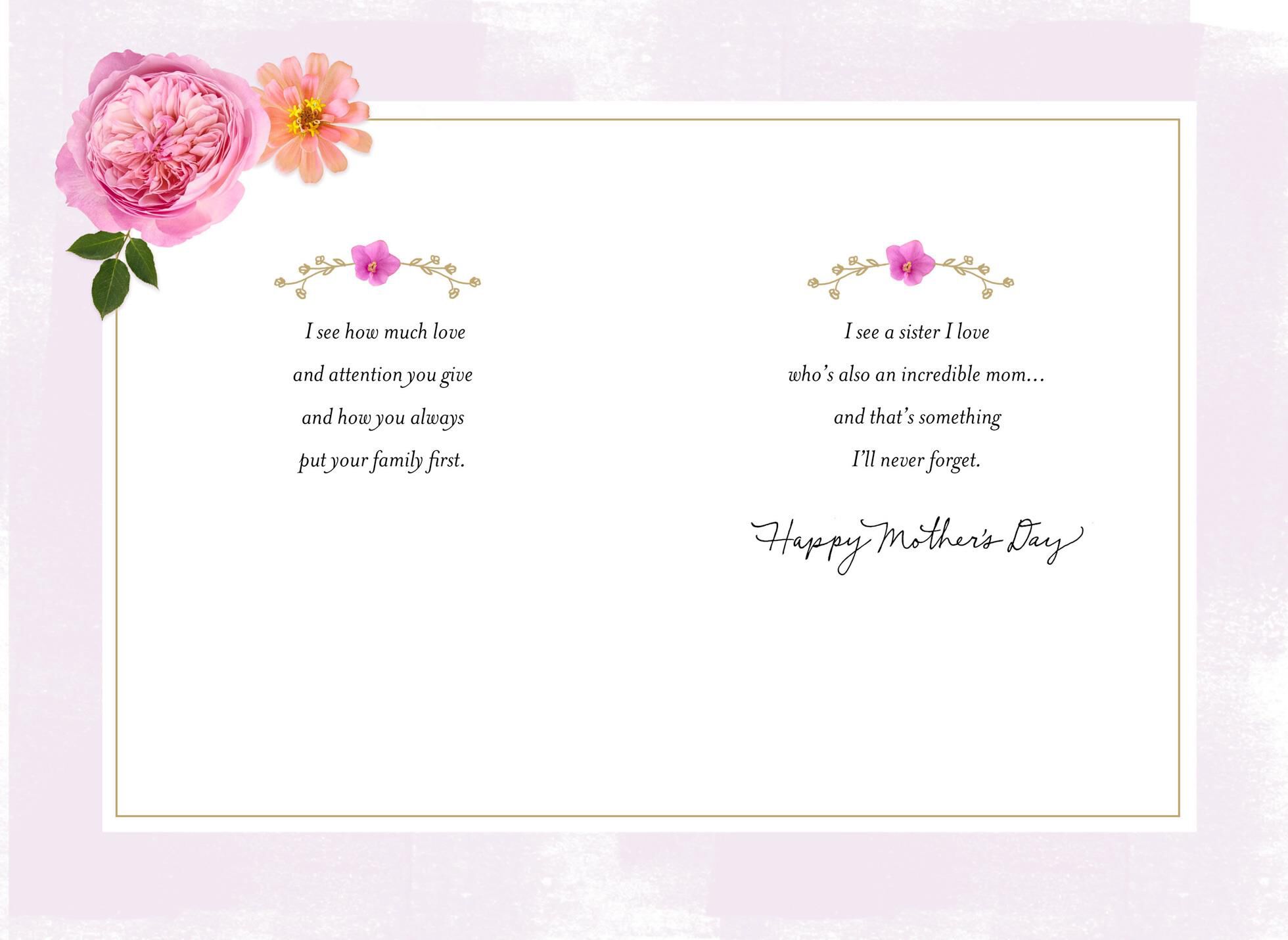 Flower Wreath Mother's Day Card for Sister Greeting Cards Hallmark