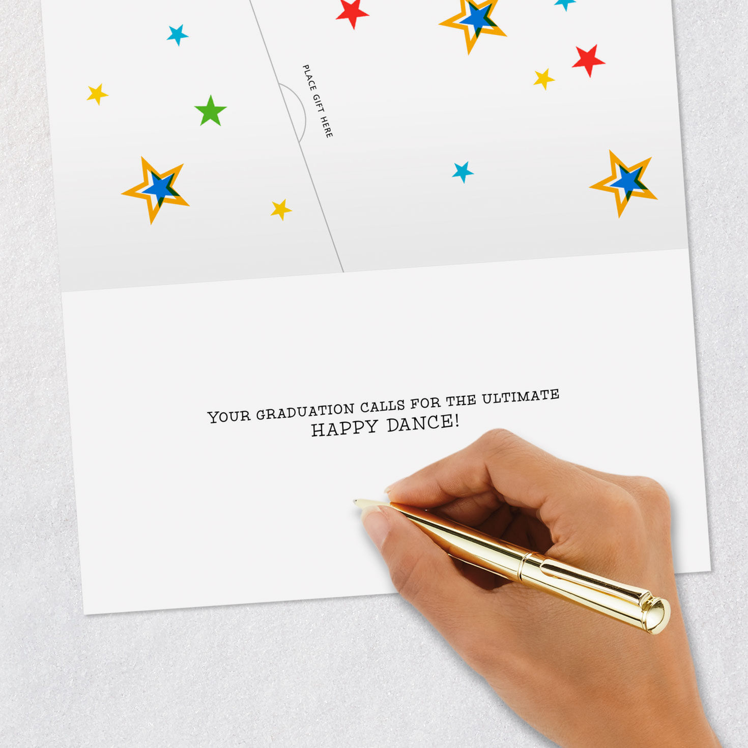 Stars and Snoopy Money Holder Graduation Card signing card image number 7