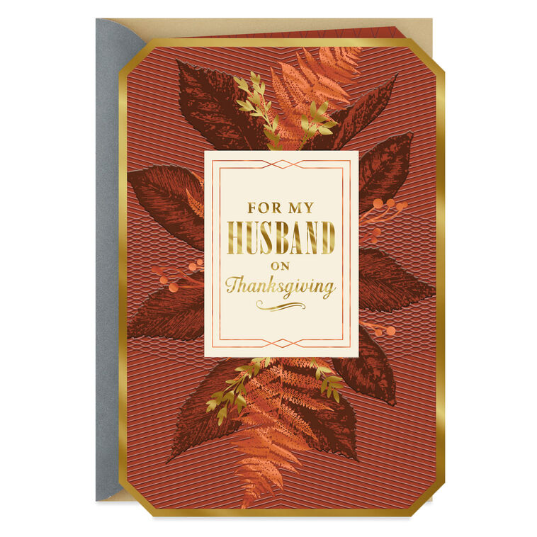My Partner and Friend Thanksgiving Card for Husband