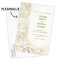 Baby's Breath Border Personalized Wedding Invitation Card Front indicating personalization image number 2