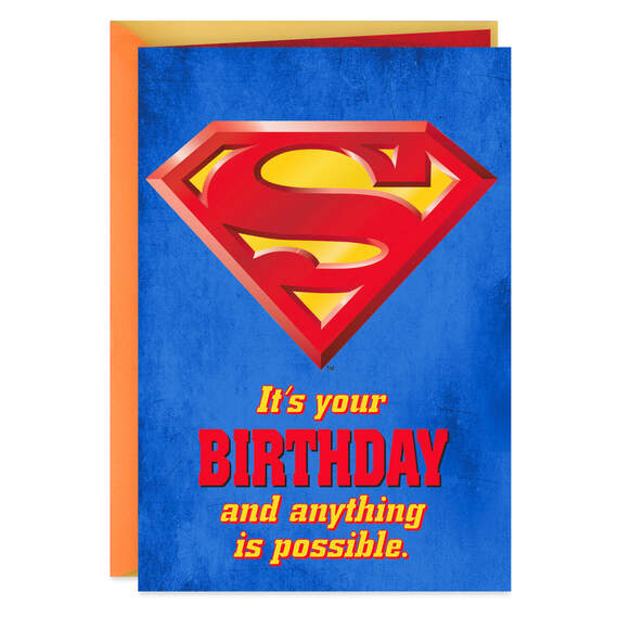 DC Comics™ Superman™ Anything Is Possible Birthday Card, , large image number 1