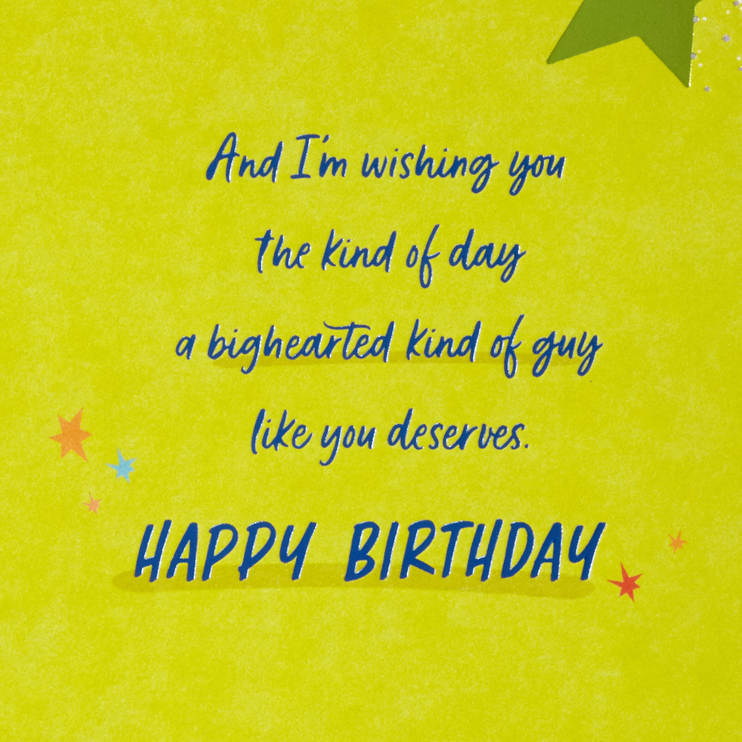 Wishes for a Bighearted Brother Birthday Card from Sister, , large image number 3