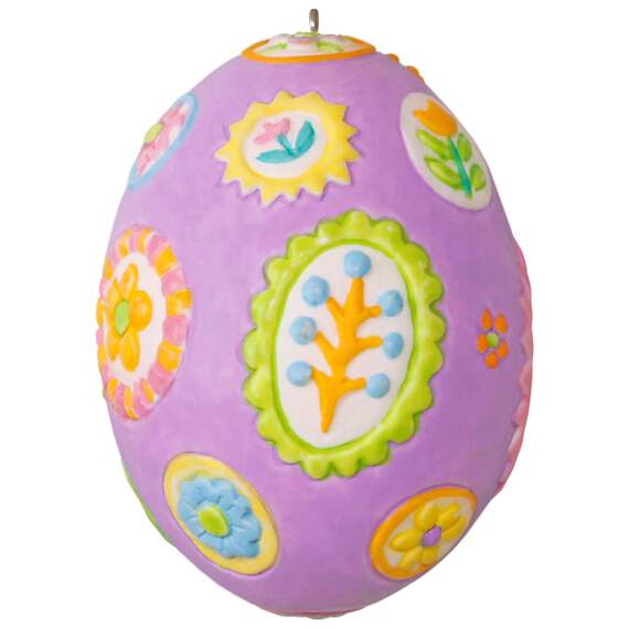 Festively Floral Easter Egg Ornament, , large image number 1