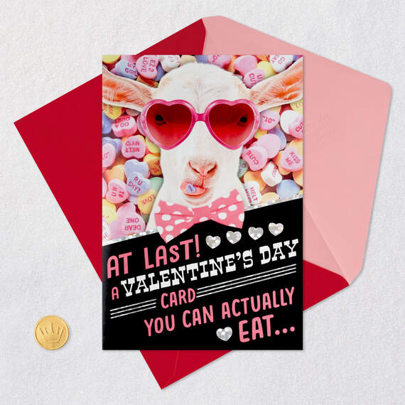 I Want Candy Goat Funny Musical Valentine's Day Card, , large image number 5