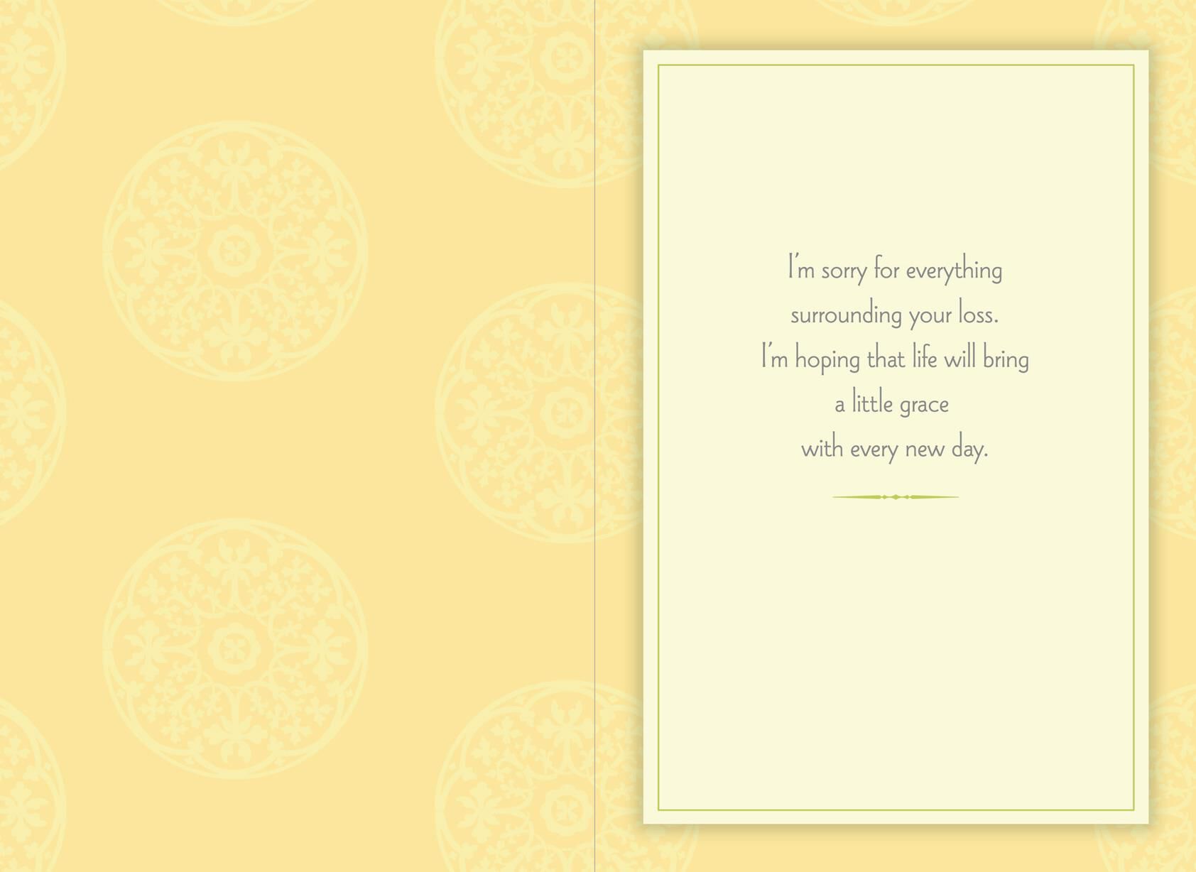 Flowers and Medallions Sympathy Card