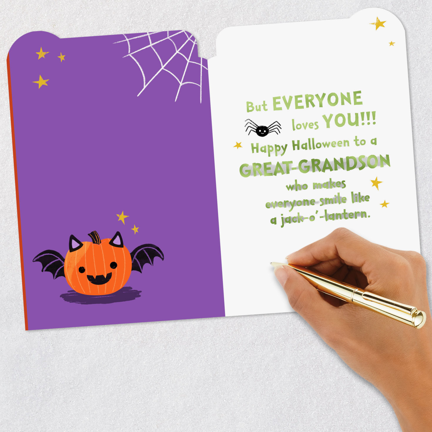Pirate Pumpkin Grandson Halloween Card signing card image number 6