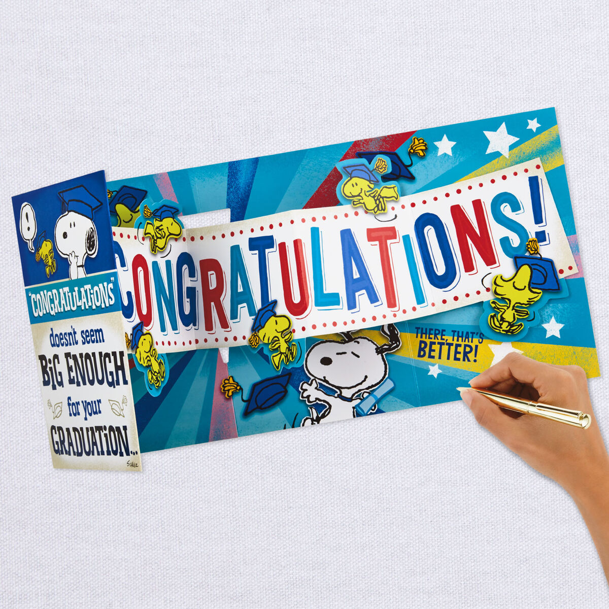 Peanuts® Big Congratulations Funny PopUp Graduation Card Greeting