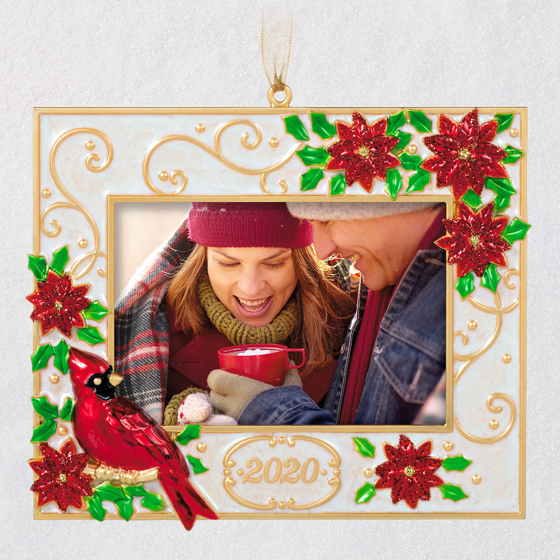Deck The Halls 2020 Metal Photo Frame Ornament Keepsake Ornaments Hallmark
