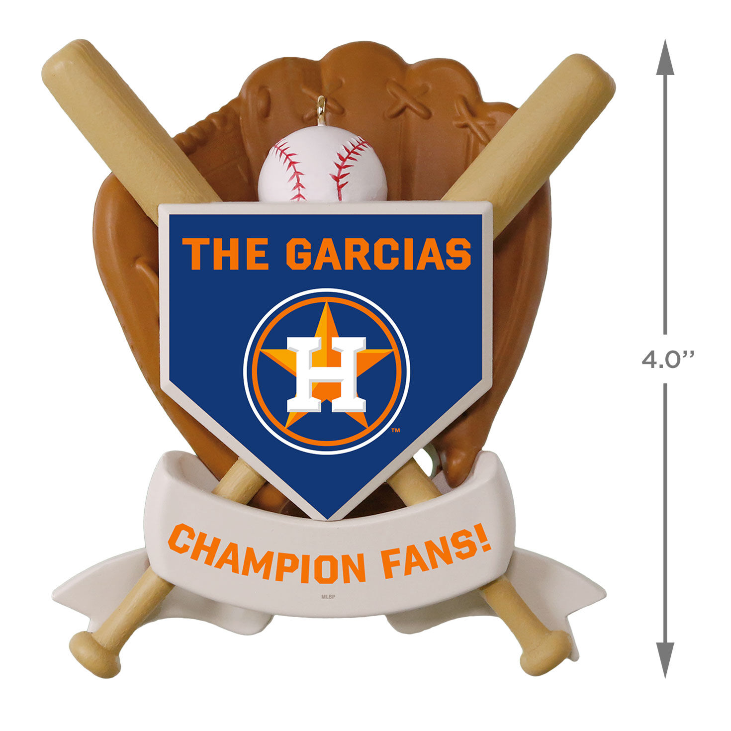 MLB Houston Astros&trade; Baseball Personalized Ornament, Custom Text, , large image number 4