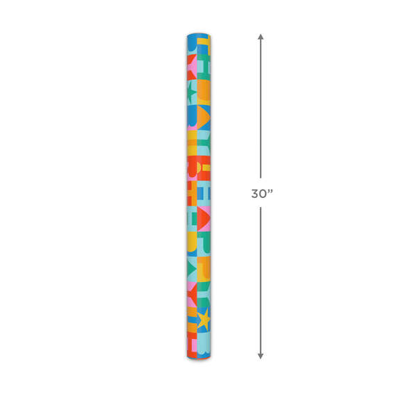 Color Block Birthday Wrapping Paper, 20 sq. ft., , large image number 5