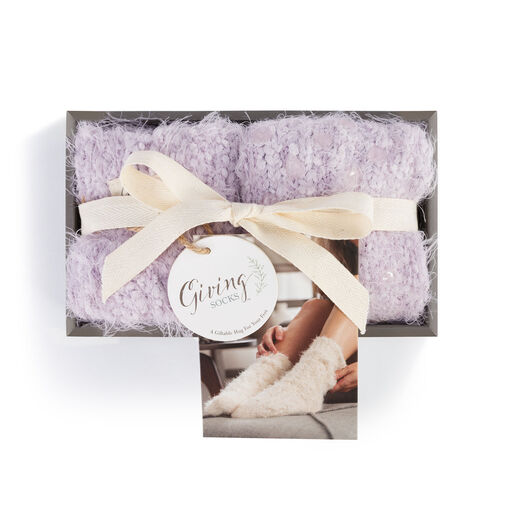 Demdaco Light Purple Giving Socks, 