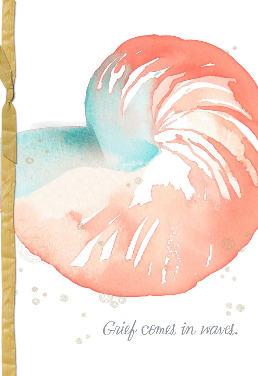 Grief Comes in Waves Sympathy Card