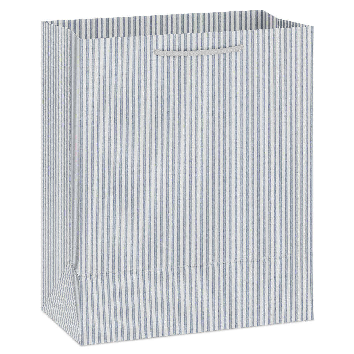 Stripes and Rose Gold Medium Holiday Gift Bag Back image number 6